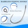 SILANON Barbless Fishing Hooks 120pcs Barbless Trout Carp Hooks Circle Curve Shank Carp Fishing Fly Tying Hooks for Hair Rig Freshwater Saltwater Size 2