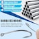 SILANON Barbless Fishing Hooks 120pcs Barbless Trout Carp Hooks Circle Curve Shank Carp Fishing Fly Tying Hooks for Hair Rig Freshwater Saltwater Size 2