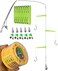 CAIGAO Superior Nylon Material Leader Rigs with Hooks Stainless Steel Snap Connect AntiTangle Tandem Fishing Hooks with Organizer 5 Sets of Hooks with Storage Box 10