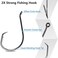 FUSIGO Circle Hooks Saltwater Catfish Hooks 110pcs Offset Circle Hooks Octopus Hooks Fishing Inline Circle Hooks 2X Strong Saltwater Circle Hooks Catfishing Tackle Size 80Black