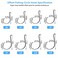 FUSIGO Circle Hooks Saltwater Catfish Hooks 110pcs Offset Circle Hooks Octopus Hooks Fishing Inline Circle Hooks 2X Strong Saltwater Circle Hooks Catfishing Tackle Size 80Black