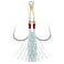 Dr.Fish DrFish 10 Pack Double Jigging Assist Hooks Saltwater Replacement Hooks Vertical Jig Lure Mylar Flash Teasers Slow Pitch Fast Fall Diamond Tuna Striper Flounder Mackerel 10