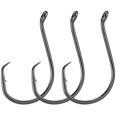 Dr.Fish DrFish 100 Pack Octopus Circle Hooks Saltwater Freshwater Fishing Hooks 8100 Offset Catfish Tuna Striper Snapper Bass Fishing 2