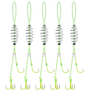 Dyxssm Drum Spring Feeder Fishing Hooks Carp Bait Traps Fishing Hook 5pcs 6