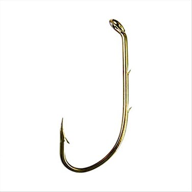 Eagle Claw 181F4 Baitholder Down Eye 2 Slices Offset Fishing Hook 50 Piece Bronze 181FH4