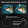 FishTrip Drop Shot Hooks Fishing Rig 25pcs Drop Shot Rig with Swivel Saltwater Freshwater Sizes 1