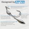Harmony Fishing Razor Series Underspin Swimbait Hooks 4 Pack w 5 Bait Pegs Swimmer Hooks with Flashy Willow Spinner Blades 12 oz 50 Hook