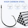 SILANON Inline Circle Hooks Saltwater 80pcs High Carbon Steel Catfish Hooks inLine Straight Eye Octopus Circle Hook Saltwater Freshwater Fishing Hooks for Catfish Bass 90