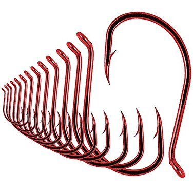 XFISHMAN OctopusHookFishingBeakCircleHooksFreshwaterRedBlack10050 Pack 1Red Size10 100Pack