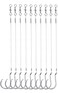 SEAOWL Saltwater Steel Circle Hook RigsOctopus Offset Fishing Hooks Leader Wire for Catfish Bass