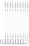 SEAOWL Saltwater Steel Circle Hook RigsOctopus Offset Fishing Hooks Leader Wire for Catfish Bass