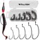 THKFISH 50pcsBox Offset Worm Hook Fishing Hook Set Dropshot Hook Set Rubber Fish Jigs Fishing Kit 2 1 10 20 30