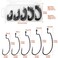 THKFISH 50pcsBox Offset Worm Hook Fishing Hook Set Dropshot Hook Set Rubber Fish Jigs Fishing Kit 2 1 10 20 30