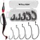 THKFISH 50pcsBox Offset Worm Hook Fishing Hook Set Dropshot Hook Set Rubber Fish Jigs Fishing Kit 2 1 10 20 30