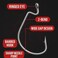 BIG WORM Worm Hooks for Bass Fishing Texas Rig Ewg