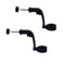 Rosojodg 2Pcs Black Universal Plastic Power Handle Fishing Reels Crank Rock Arm Spinning Wheel Grasp