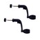 Rosojodg 2Pcs Black Universal Plastic Power Handle Fishing Reels Crank Rock Arm Spinning Wheel Grasp