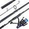 Sougayilang Surf Fishing Rod Combo MediumHeavy 3 Piece Baitfeeder Spinning Combo with 4000 Size Reel for Travel 9FT Rod with 4000 Reel