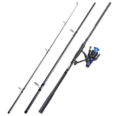 Sougayilang Surf Fishing Rod Combo MediumHeavy 3 Piece Baitfeeder Spinning Combo with 4000 Size Reel for Travel 9FT Rod with 4000 Reel