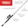 Zebco Omega Pro Spincast Reel and Fishing Rod Combo 6Foot 2Piece IM6 Graphite Fishing Pole Split MaxTac Grip Rod Handle Size 30 Reel Prespooled with 10Pound Line Black