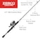 Zebco Omega Pro Spincast Reel and Fishing Rod Combo 6Foot 2Piece IM6 Graphite Fishing Pole Split MaxTac Grip Rod Handle Size 30 Reel Prespooled with 10Pound Line Black