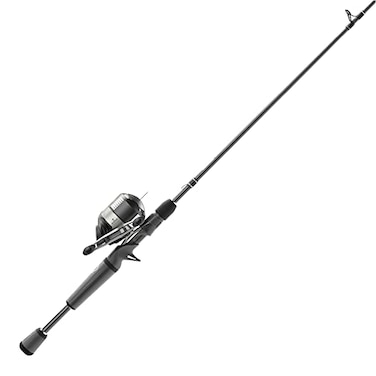 Zebco Omega Pro Spincast Reel and Fishing Rod Combo 6Foot 2Piece IM6 Graphite Fishing Pole Split MaxTac Grip Rod Handle Size 30 Reel Prespooled with 10Pound Line Black