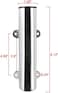 Amarine Made 4Pack Boat Marine Fishing Stainless Steel Side Mounted Transom Mounted Rod Holders with Weld Brackets