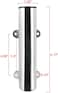 Amarine Made 4Pack Boat Marine Fishing Stainless Steel Side Mounted Transom Mounted Rod Holders with Weld Brackets