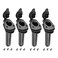 NovelBee 4 Pack of Kayak Deck Plastic Flush Mount Fishing Boat Rod Holders with Cap CoverGasket and Mounting Screws