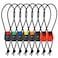 SAMSFX Fishing Rods Belt Stretchy Wrap Pole Straps Elastic Cable Ties for Casting Spinning Fly Rods 8PCS 7 Colors