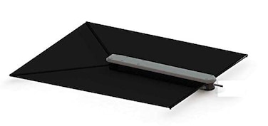 TACO Marine T1030004 ShadeFin with White Fabric Bag and Fixed Rod Holder Mount Kit Black