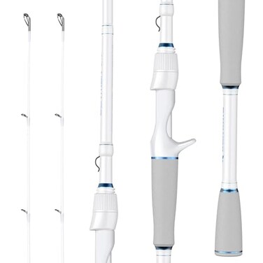 KastKing Centron Lite Twin Tip Rods IM6 Graphite Blanks Twin Tip Rods Stainless Steel Guides with Ceramic Rings Split or Full Rear EVA Handle Design Drop Shot Hook Keeper