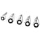 Demeras 80Pcs Fishing Rod Guides Fishing Rod Tip Repair Kit Rod Rings Tips Set in 10 Sizes Replacement Accessory