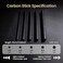 FishTrip Fishing Rod Repair Kit Complete10pcs Carbon Fiber Sticks with 5pcs Sandpaper Pole Building Kit for Saltwater Freshwater Spinning Casting Rod Medium Size