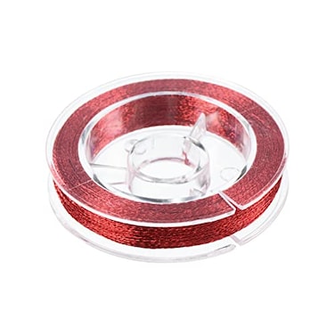 PATIKIL 50M55 Yards Rod Guide Wrapping Thread 450D Metallic DIY Fishing Rod Guides Fixing Line Red