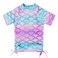 BAOHULU Girls Two Piece Swimsuits Rash Guard Cute Pattern Short Sleeves UPF 50 S343ScaleBlue10A