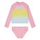 Hurley Long Sleeve Rash Guard 2Piece Swimsuit
