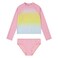Hurley Long Sleeve Rash Guard 2Piece Swimsuit