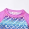 QPANCY Metallic Mermaid Rash Guard for Girls Size 8 9 2Piece Ruffle Swimwear SwimsuitsSize 8 9