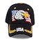 Uphily Black Patriotic American Bald Eagle Baseball Dad Hat Adjustable Veteran USA Nine Line Snapback Cap for Men or Women