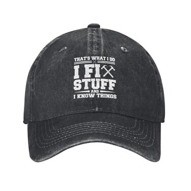 BUINGBFG Fix Stuff I Know Things Baseball Hat for Men and Women