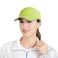 Connectyle Foldable Mesh Sun Cap Outdoor Sports Hat Breathable Sun Runner Cap with Reflective Trim Yellow Green
