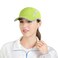 Connectyle Foldable Mesh Sun Cap Outdoor Sports Hat Breathable Sun Runner Cap with Reflective Trim Yellow Green