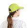 Connectyle Foldable Mesh Sun Cap Outdoor Sports Hat Breathable Sun Runner Cap with Reflective Trim Yellow Green