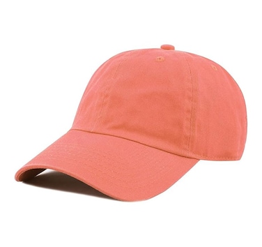 The Hat Cotton Baseball Cap Dad Hat Washed Low Profile Adjustable Hat for Men Women Casual Outdoor Running GolfCoral