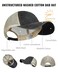 Croogo Mesh Trucker Baseball Cap Unconstructed Washed Dad Hat Low Profile Cotton Mesh Cap Quick Dry Baseball CapBlackZM02