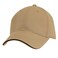 Dorfman Pacific Co Mens Structured Twill Cap with Sandwich KhakiBlack