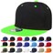 Falari Snapback Hat Cap Hip Hop Style Flat Bill Blank Solid Color Adjustable Size G201BlackGreen