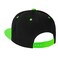 Falari Snapback Hat Cap Hip Hop Style Flat Bill Blank Solid Color Adjustable Size G201BlackGreen