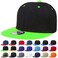 Falari Snapback Hat Cap Hip Hop Style Flat Bill Blank Solid Color Adjustable Size G201BlackGreen